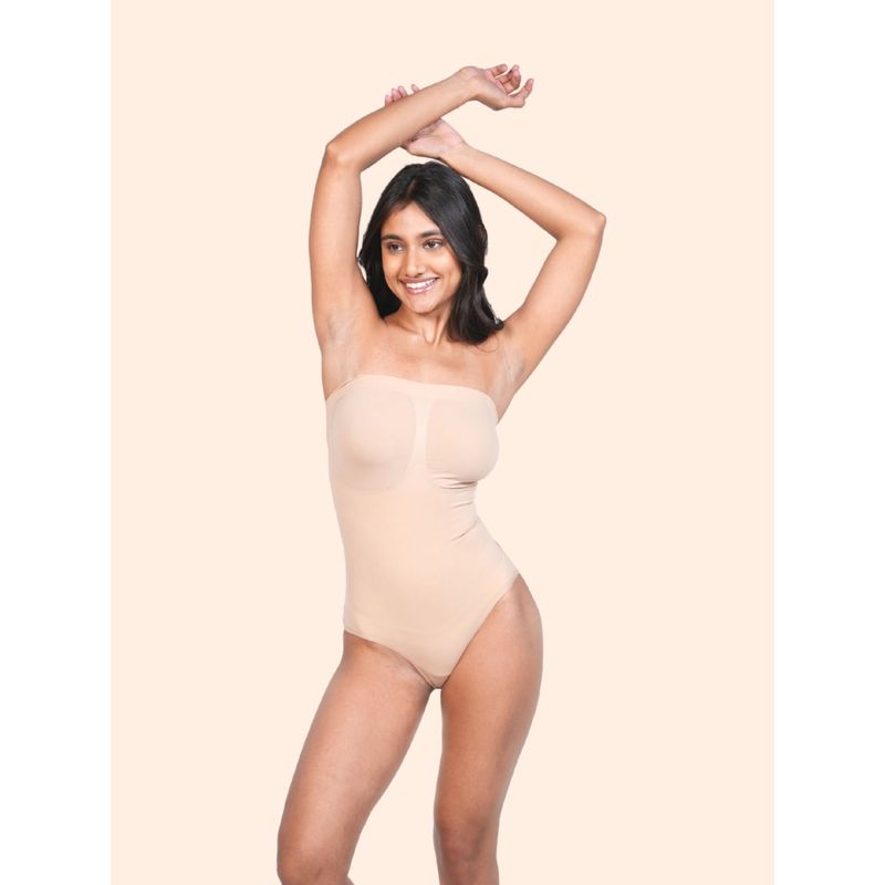 Underneat Women Strapless Stretchable Comfort Full Body Brief Shaper (L)