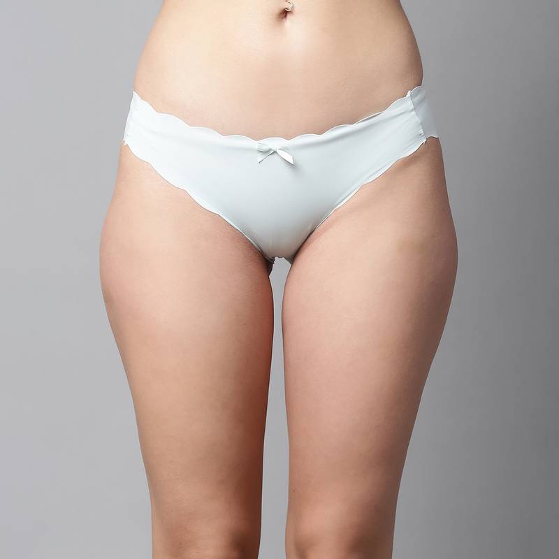 PrettyCat Women Blue Solid Low Rise Sexy Bikini Panty (M)