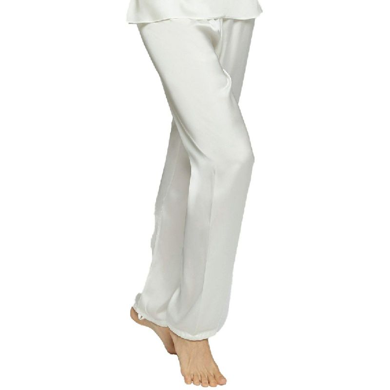 Yamamay Primula Silk Trousers In Satin - White (M)
