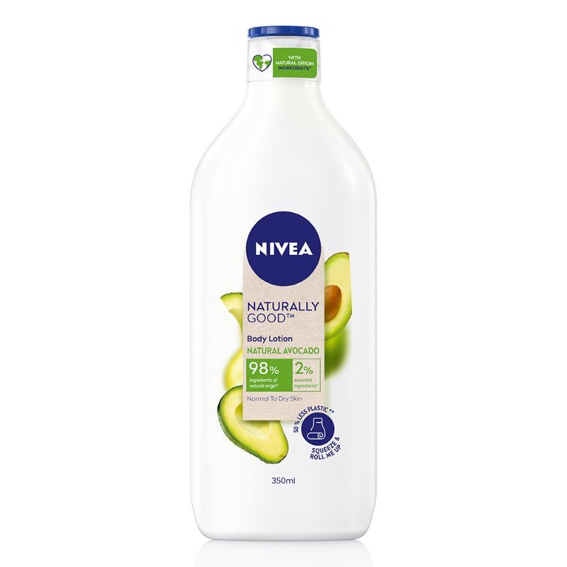 NIVEA Naturally Good, Natural Avocado Body Lotion, For Normal to Dry Skin, No Parabens
