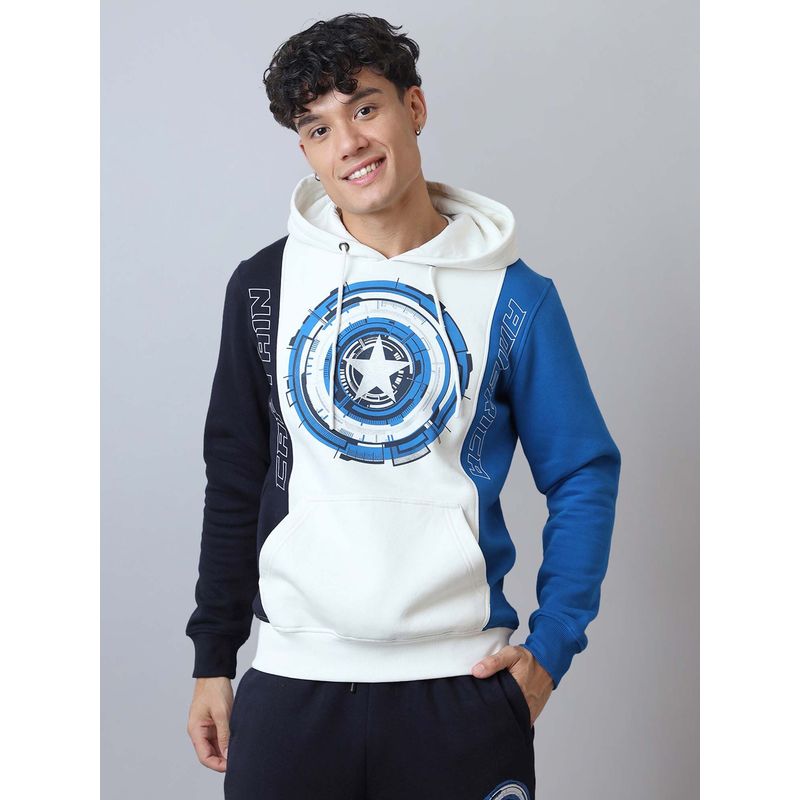 Free Authority Men Official Captain America Graphic Printed Hoodies (S)