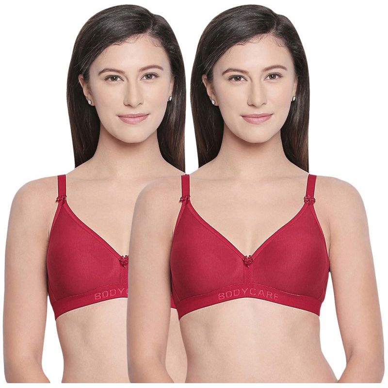 Bodycare B, C & D Cup Perfect Coverage Bra-Pack Of 2 - Red (32C)