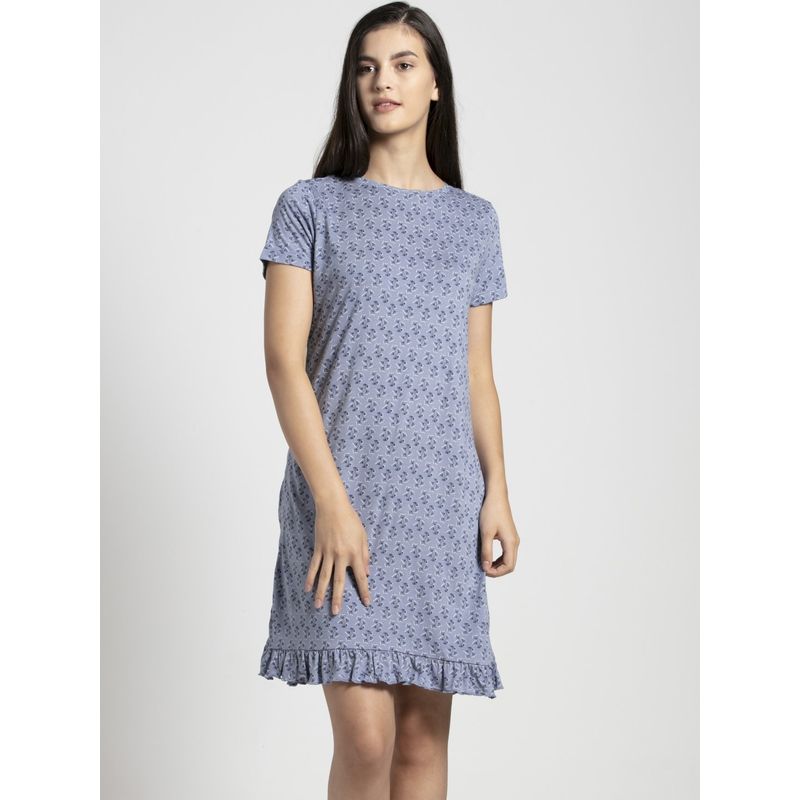 Jockey Infinity Blue Assorted Prints Sleep Dress Style Number-RX25 - (XL)