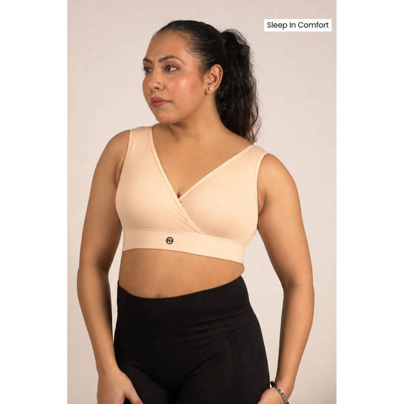 Zelena Women Cream Cotton Non-Padded Maternity Bra (S)