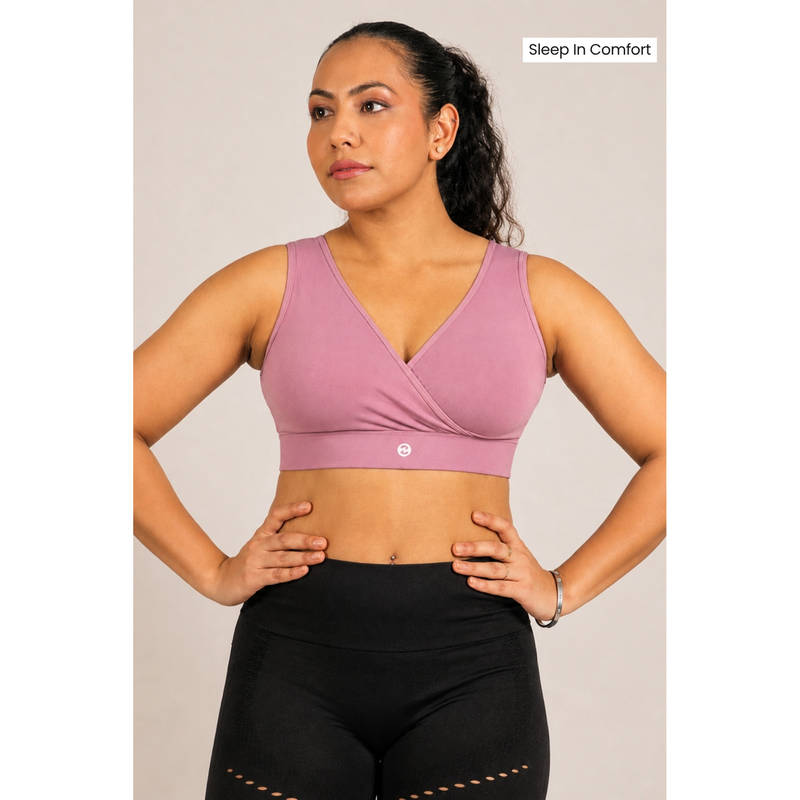 Zelena Women Purple Cotton Non-Padded Maternity Bra (S)