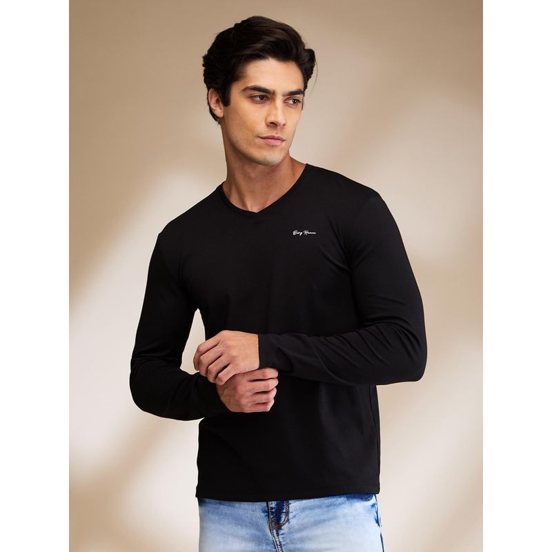 Being Human Black Full Sleeves T-Shirt (2XL)