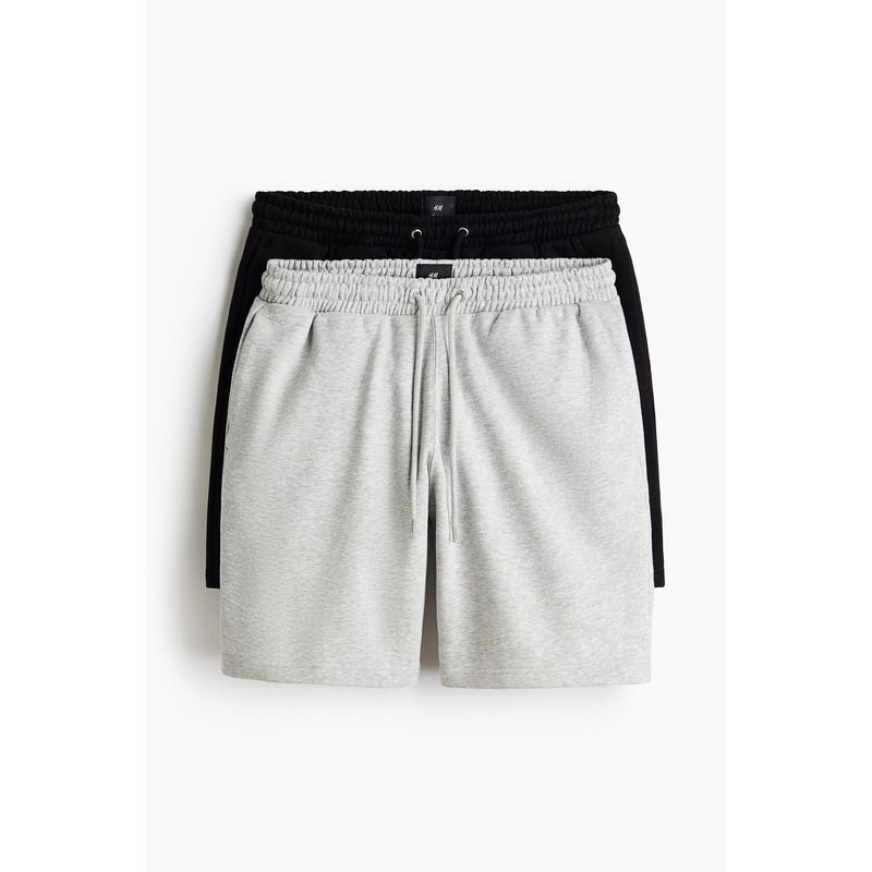 H&M Men Black 2-Pack Regular Fit Shorts (M)