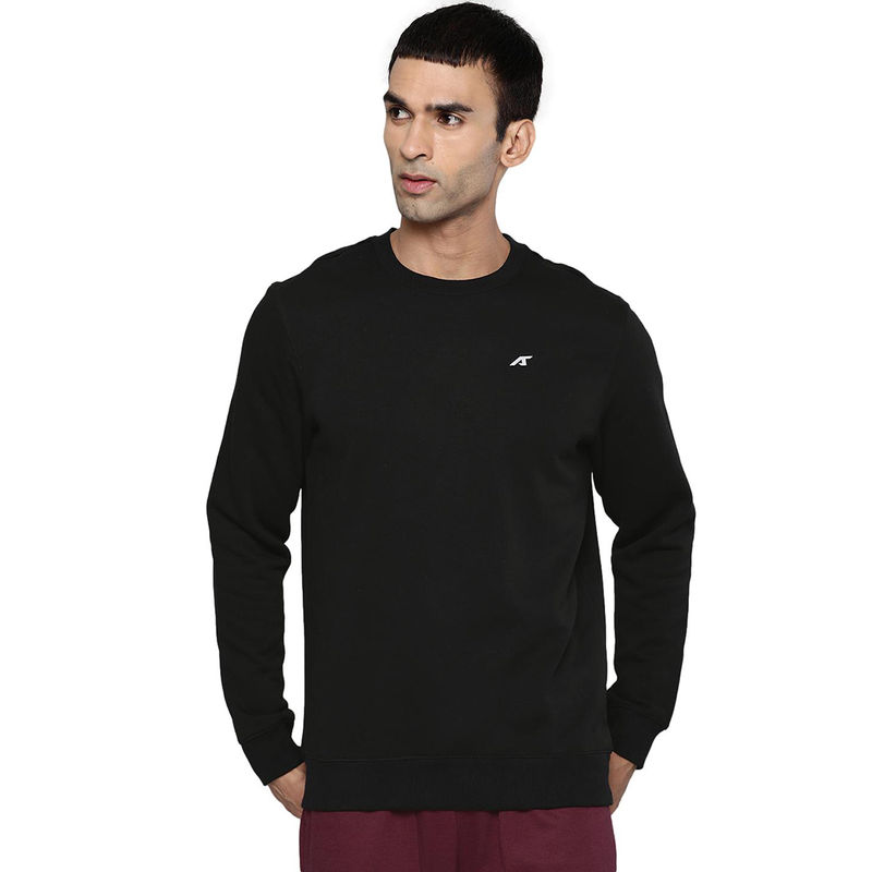 Alcis Men Casual Black Sweatshirts (L)
