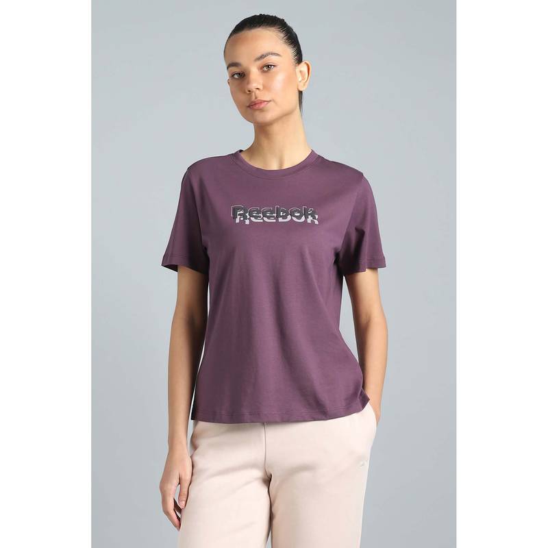Reebok Women Purple T-Shirt (XS)