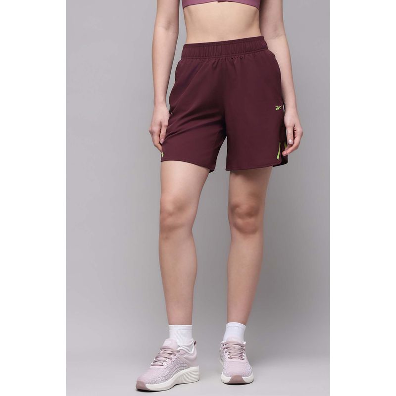 Reebok Women Maroon Shorts (XS)