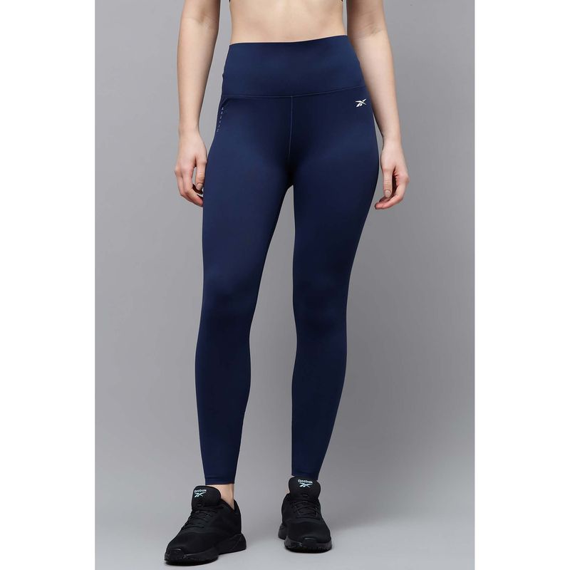 Reebok Women Navy Blue Tights (S)