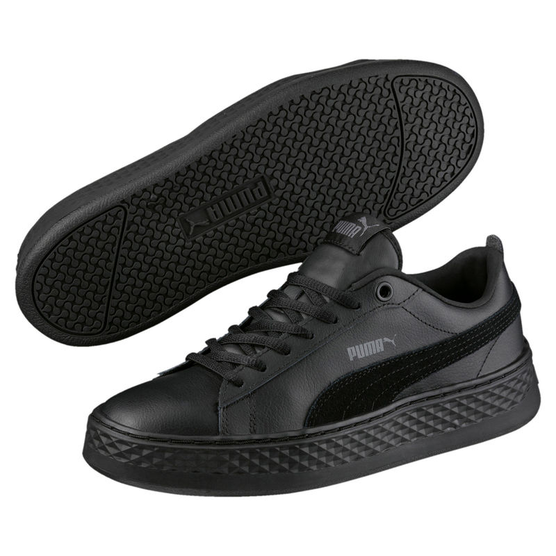 puma black platform sneakers