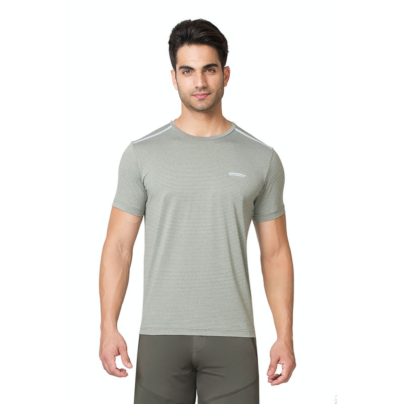 Van Heusen Performance Men Swift Dry & Crew Neck T-Shirt - Army Green (S)
