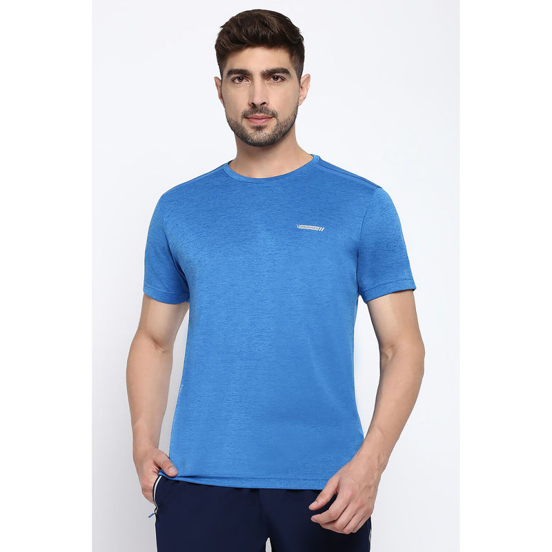 Van Heusen Performance Men Swift Dry & Crew Neck T-Shirt - Swiss Blue (XL)