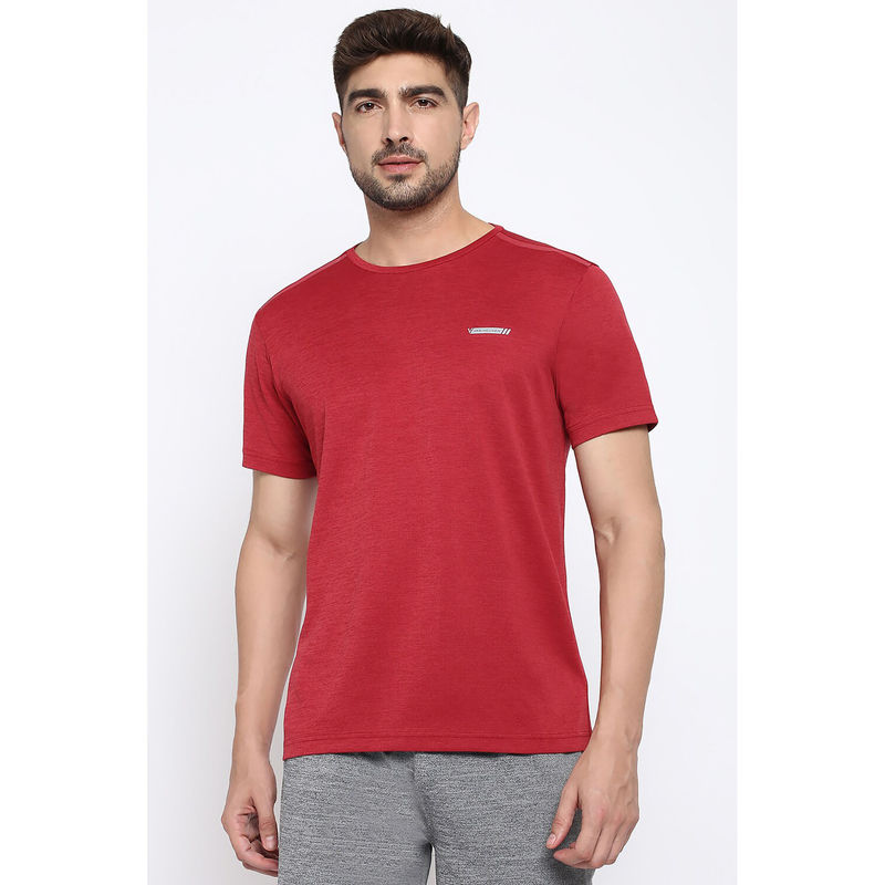 Van Heusen Performance Men Swift Dry & Crew Neck T-Shirt - Wine (M)