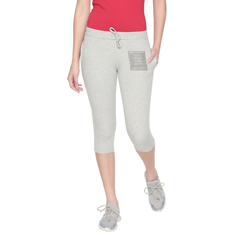 Bodycare Bodyactive Grey Color Women'S Active Capri (XL)