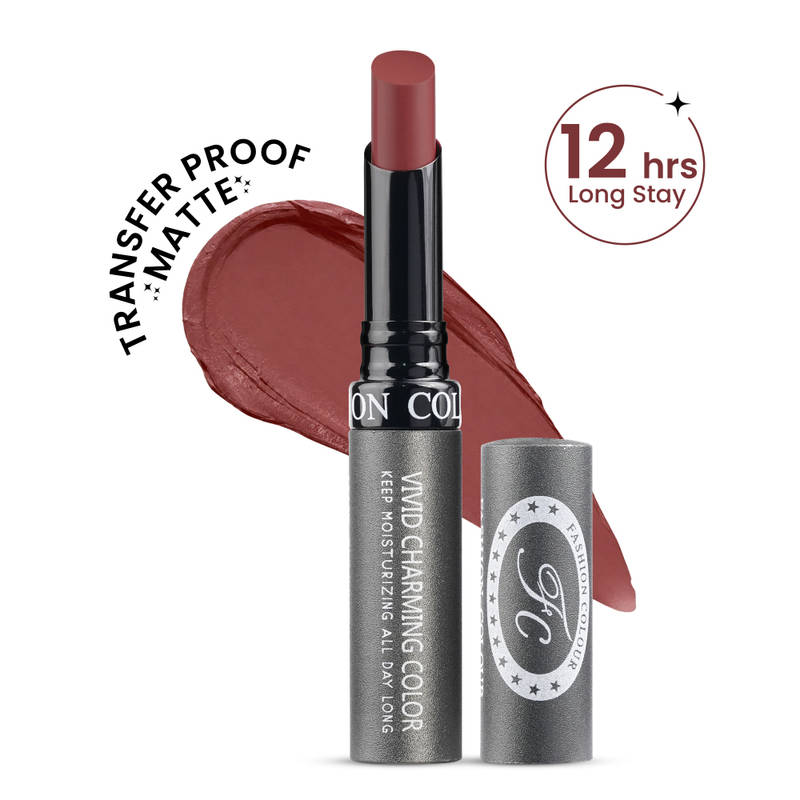 FASHION COLOUR Kiss Lip No-Transfer Lipstick - 86 Clay Brown