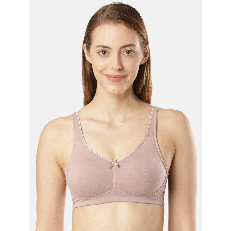 Jockey FE41 Wirefree Non Padded Cotton Elastane Full Coverage Everyday Bra - Mocha (34C)