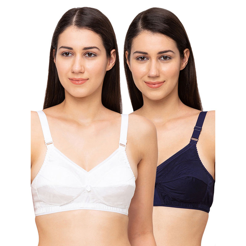 Buy Juliet Womens Non Padded Non Wired Bra Combo Matinee White