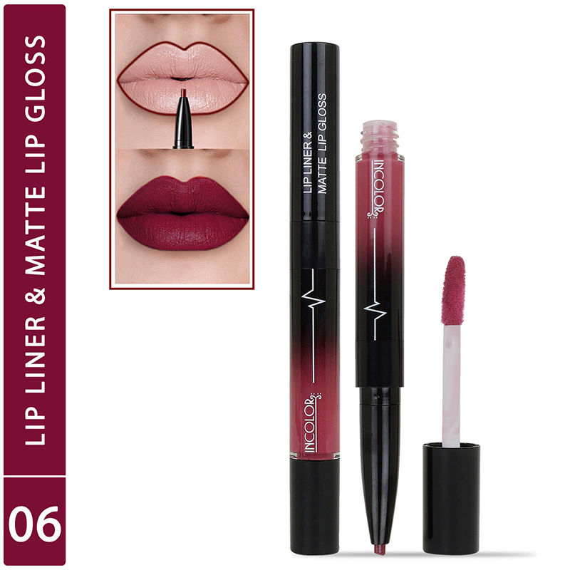 Incolor 2 In 1 Lip Liner & Lip Gloss - 6
