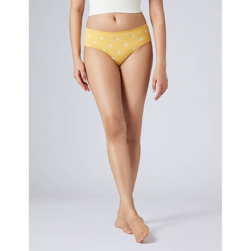 FEIER Yellow Polka Dots Duo Dot Hipster Panty (L)