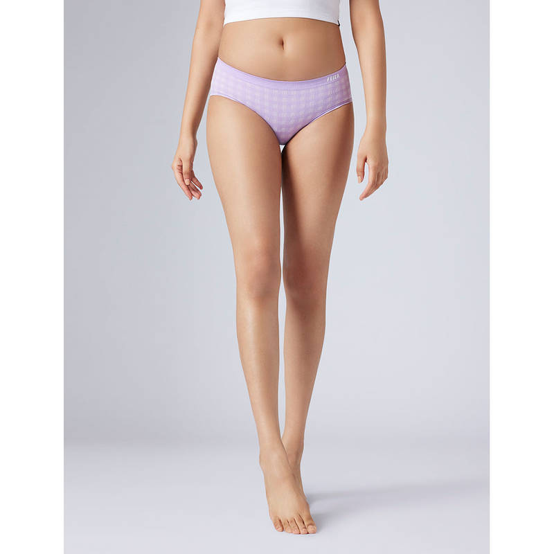 FEIER Purple Checks Picnic Hipster Panty (L)