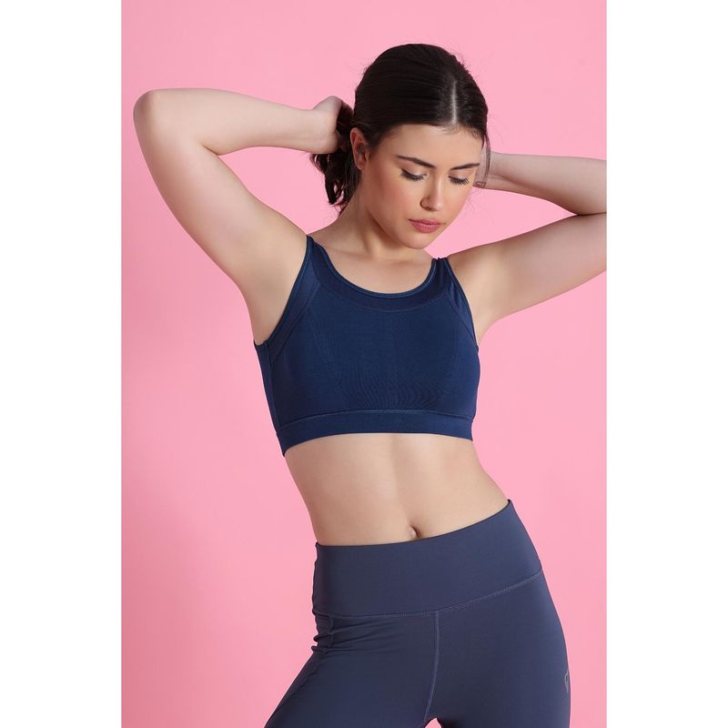 Zivame Blue Opal Zelocity Low Impact Sports Bra (M)