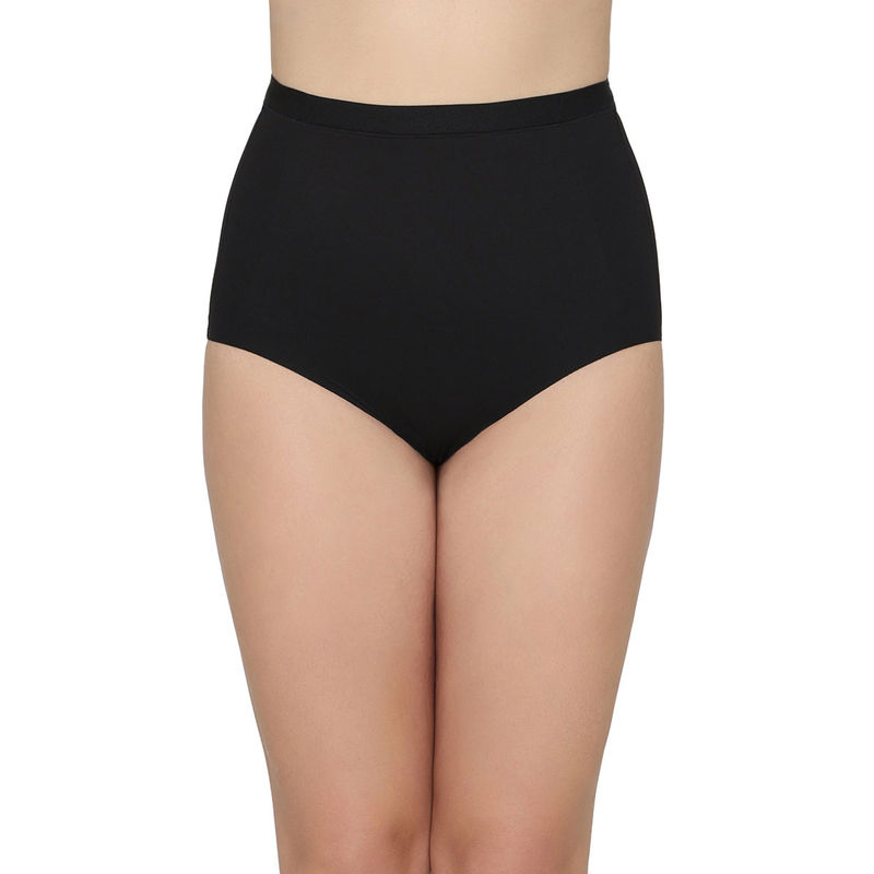Wacoal Women's Shape Revelation Mid Waist Full Coverage Seamless Black Shaping Brief (2XL)