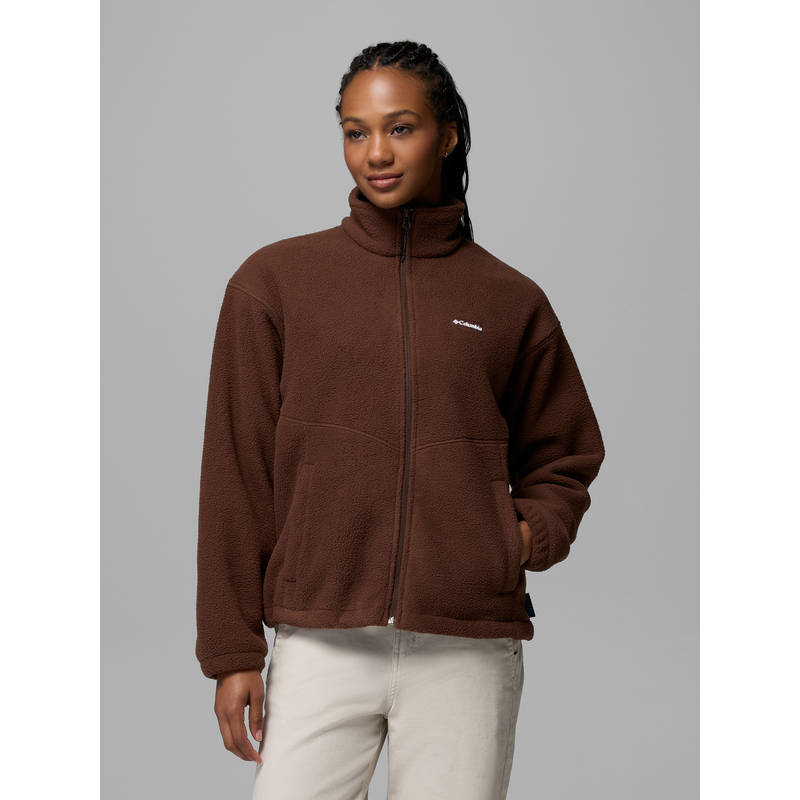 Columbia Women Brown MTR Timber Meadow Lifestyle Fleece Jacket for upto 15°c (L)
