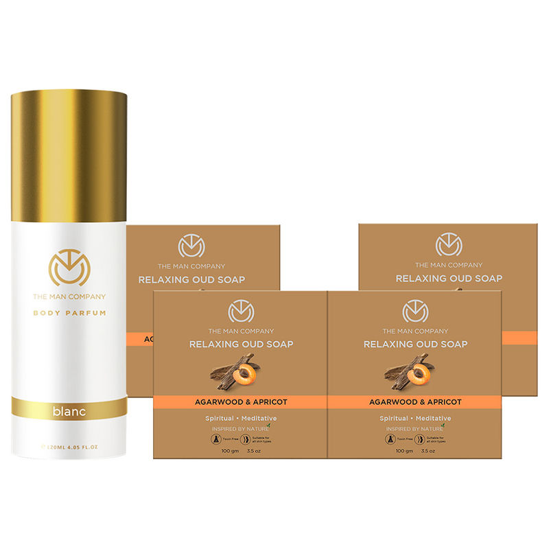 The Man Company Blanc Body Perfume + Relaxing Oud Soap (Buy 3 Get 1