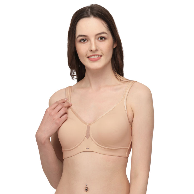 SOIE Full Coverage Minimiser Non Padded Non-Wired Bra-Nude (38D)
