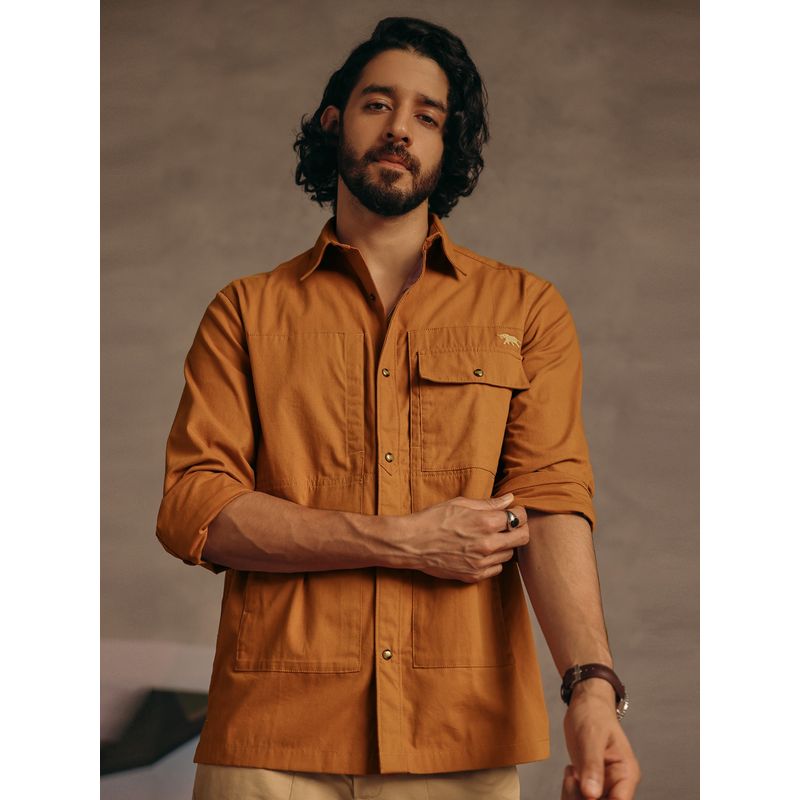 Andamen Men Pocket Detail Cotton Regular Fit Men Overshirt (S)