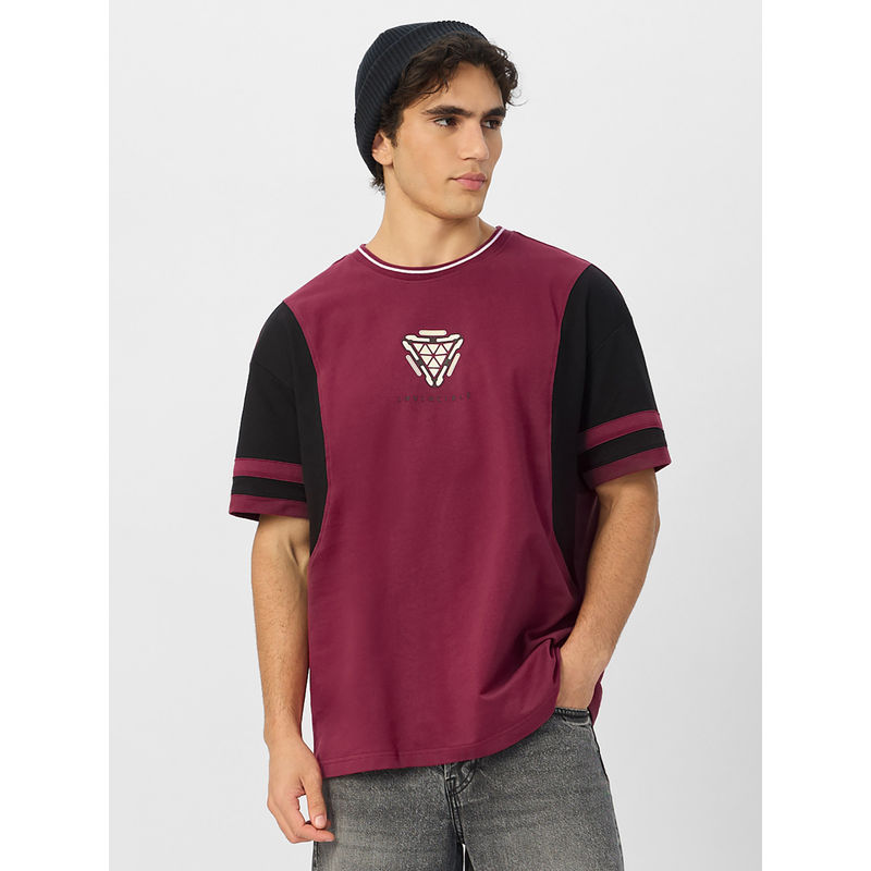 The Souled Store Official Iron Man Arc Men Oversized T-Shirt (M)