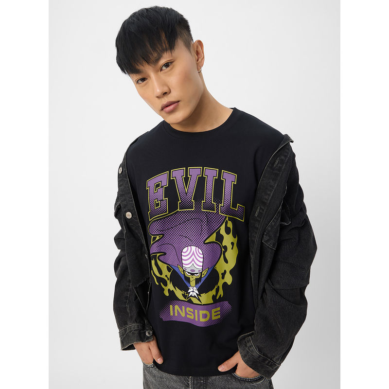 The Souled Store Official Powerpuff Girls Evil Inside Men T-Shirt (S)