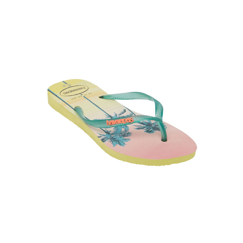 Havaianas Yellow Slim Paisage Flipflops EURO 35 36