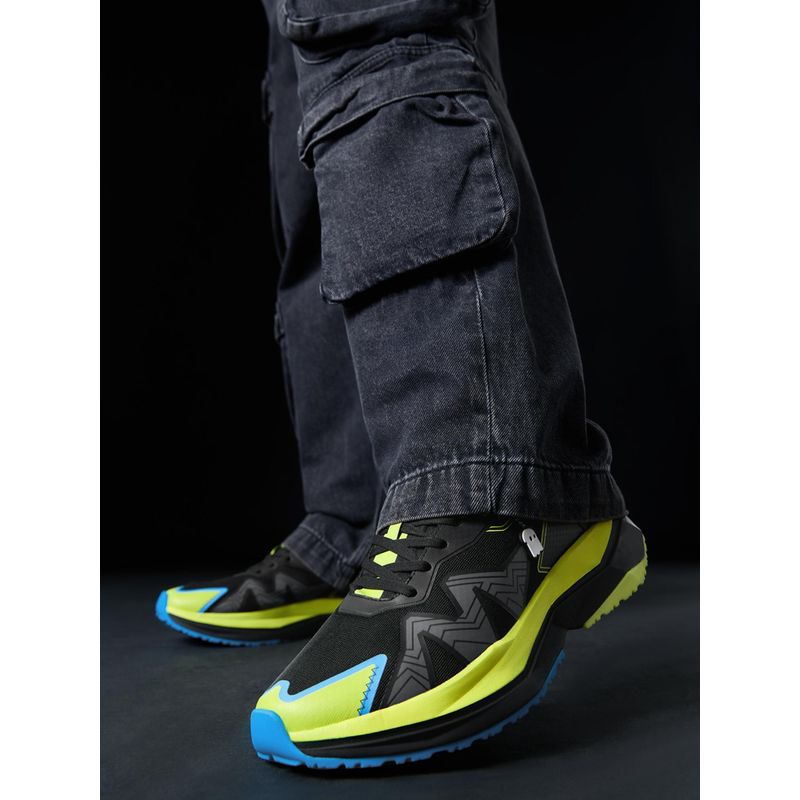 The Souled Store UBZ Raptors Black Men Low Top Sneakers (UK 9)