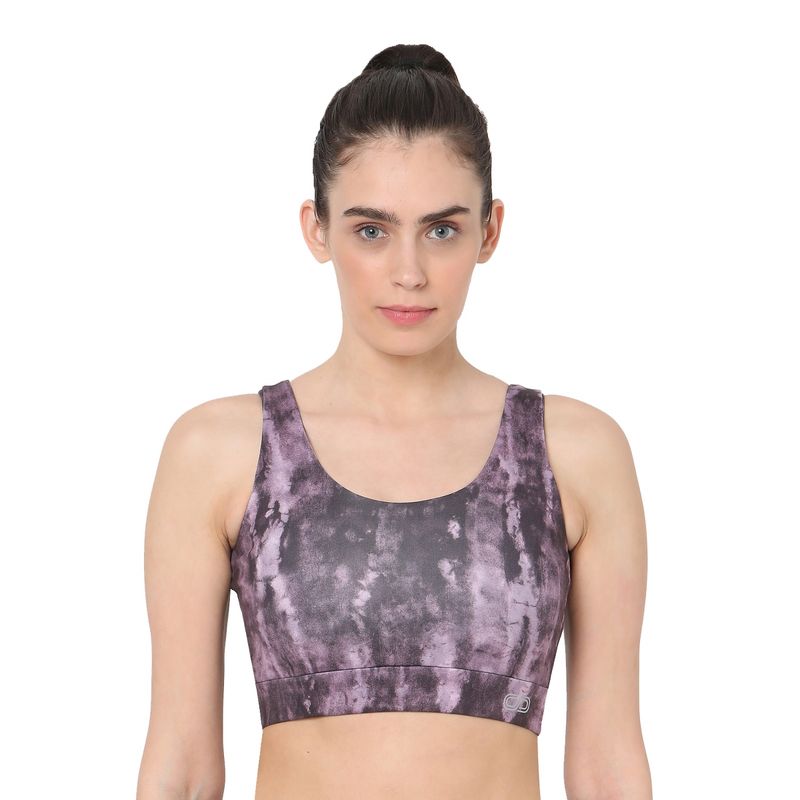 Silvertraq Ruffled Sports Bra Tie Dye Purple Buy Silvertraq Ruffled