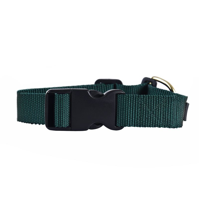 Heads Up For Tails Classic Nylon Dog Collar - Olive Green (Small)