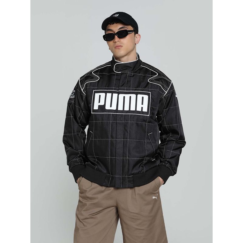 Puma Archive Seasonal Unisex Black Oversized Fit Racer Jacket (S)