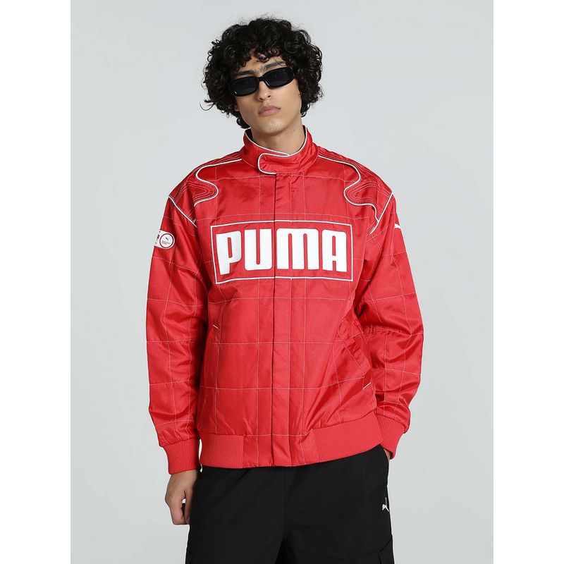 Puma Archive Seasonal Unisex Red Oversized Fit Racer Jacket (S)