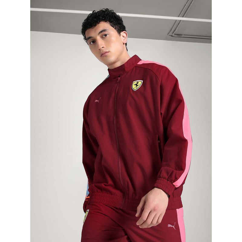 Puma Scuderia Ferrari Miami T7 Men Red Motorsport Jacket (XL)