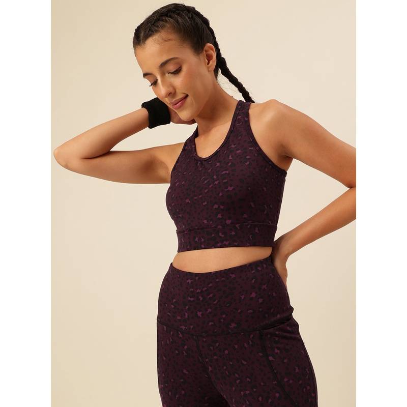 Cukoo Wine Lightly Padded Sports Bra (L)