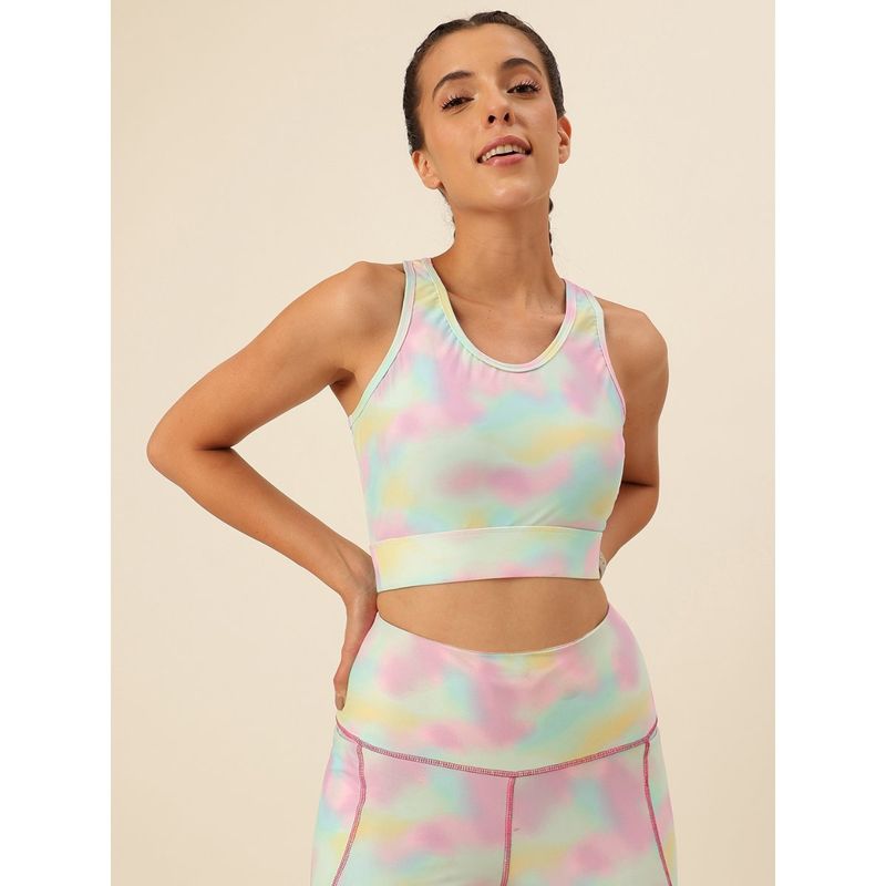 Cukoo Multi-Color Lightly Padded Sports Bra (M)
