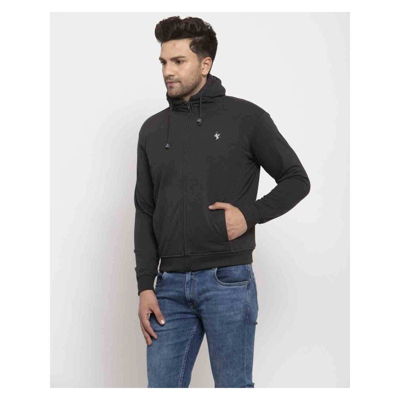 Cantabil Men Casual Dark Grey Sweatshirt (M)