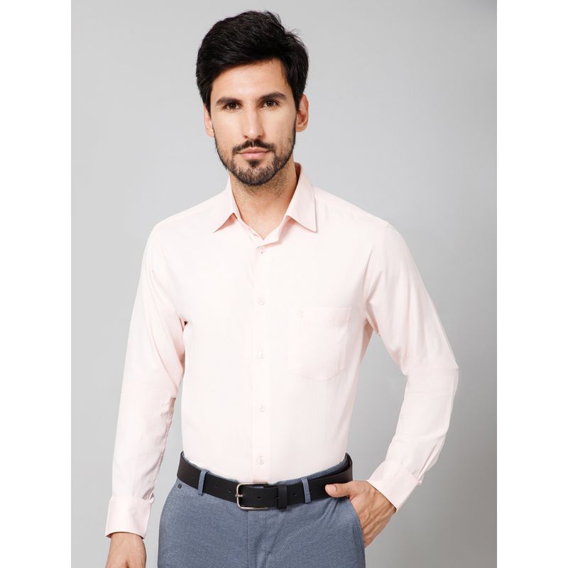 Cantabil Men Formal Full Sleeves Orange Shirt (38)