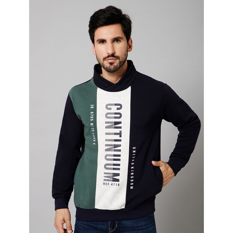 Cantabil Men Casual Green Sweatshirt (M)