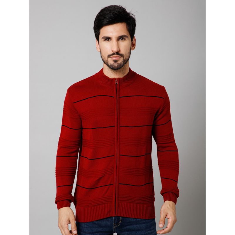Cantabil Men Casual Red Sweater (M)