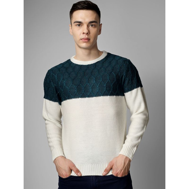 JOE Hazel Men Round Neck Crem Colour Sweater (M)