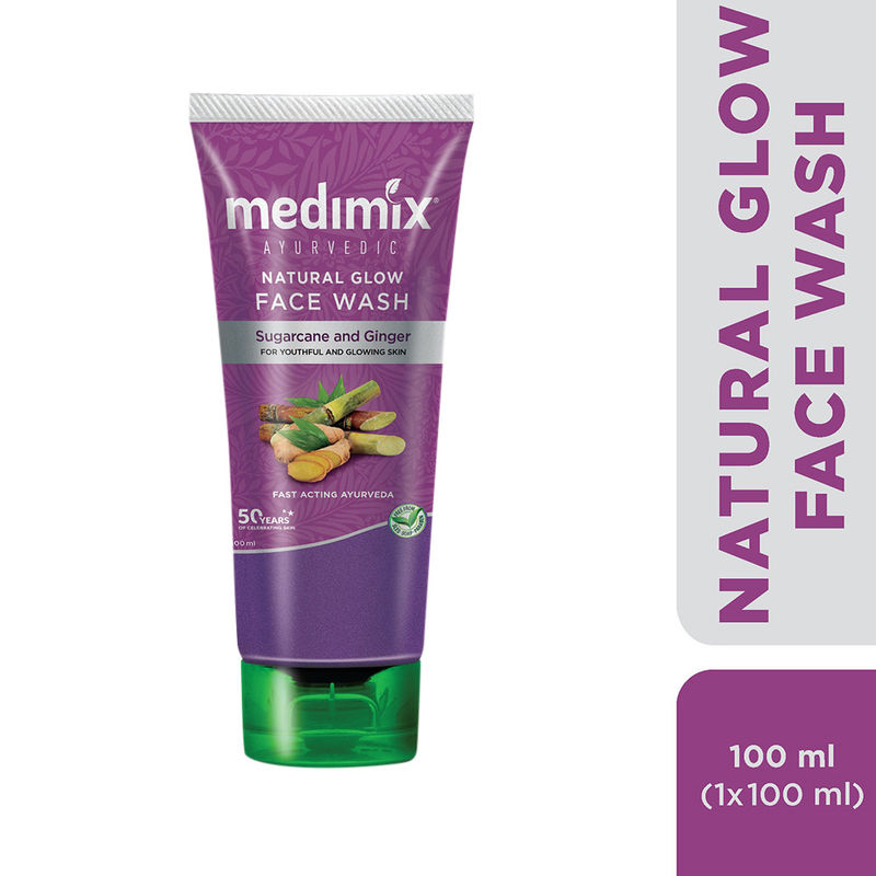 Medimix Natural Glow Sugarcane & Ginger Extracts Face Wash