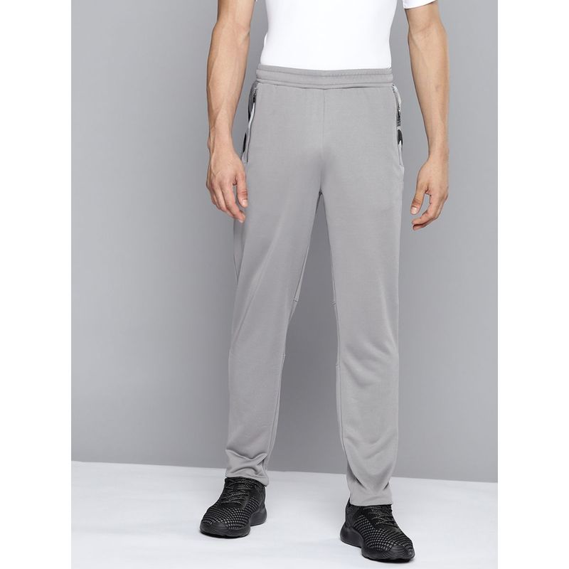 Alcis Men Grey Solid Slim Fit Track Pants (L)